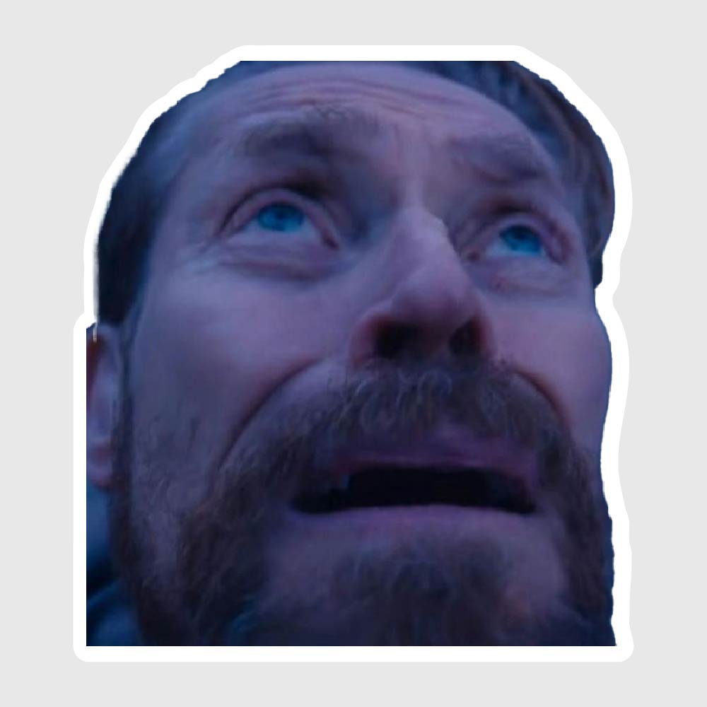 Looking Up Meme Sticker - sticker