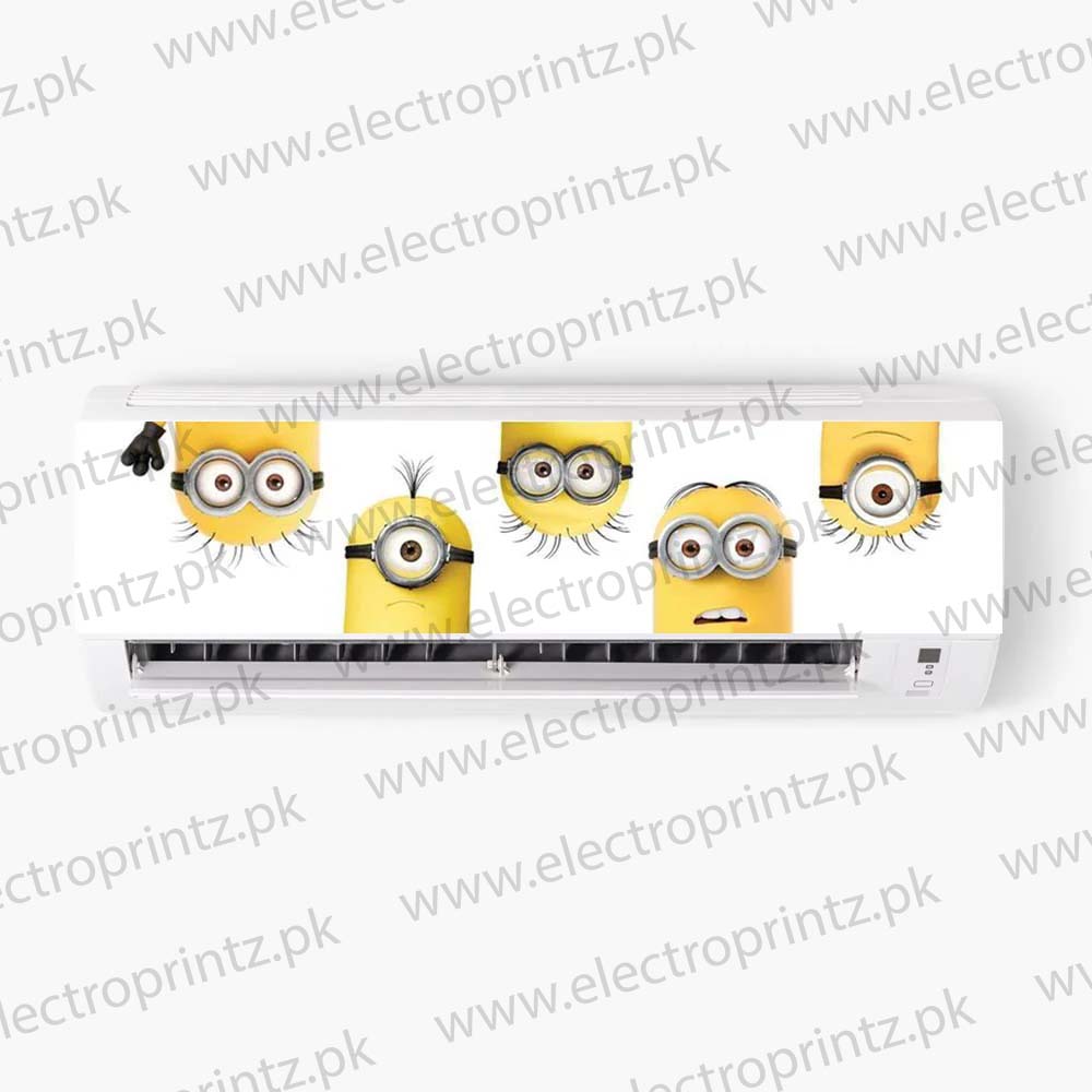 Minions Peeking AC Sticker - Electroprintz.pk