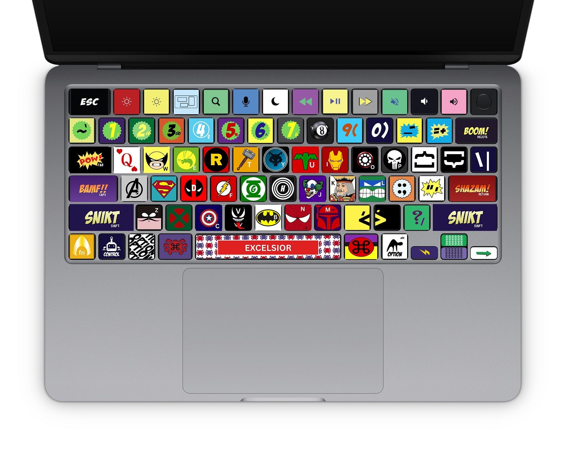 Marvel + DC Keyboard Stickers Pack - sticker