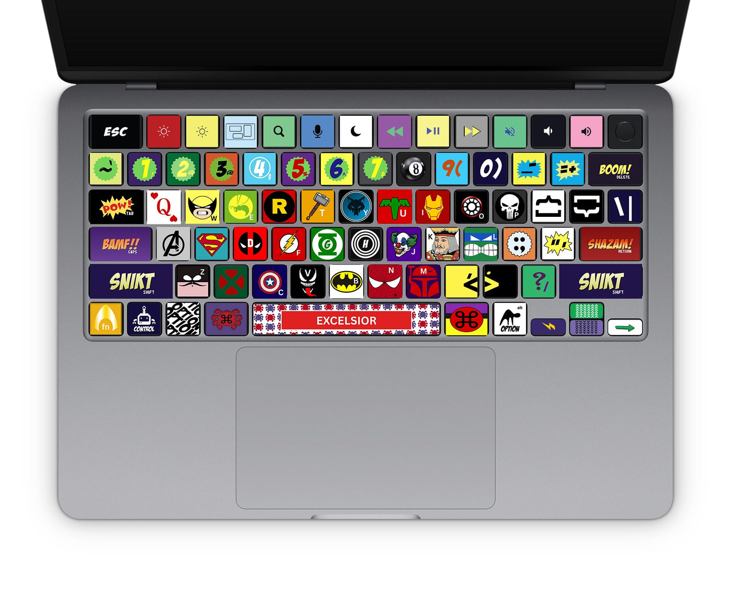 Marvel + DC Keyboard Stickers Pack