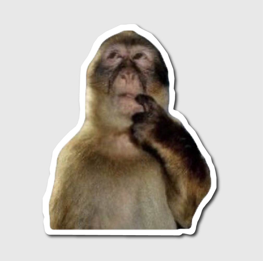 Dumb Monkey Sticker