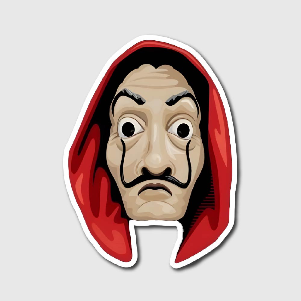 Money Heist Mask Sticker - sticker