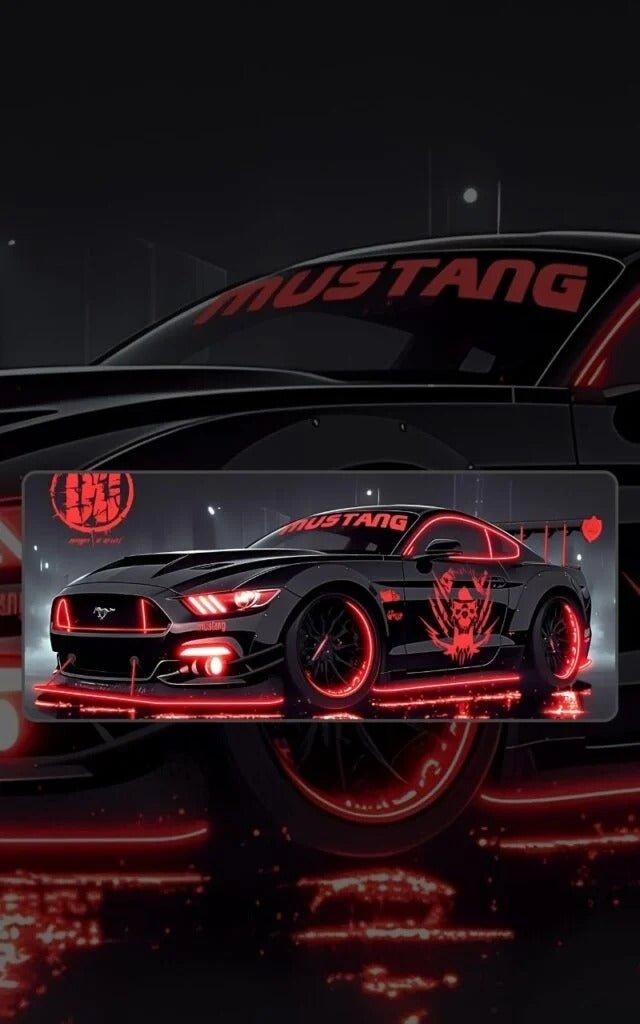 Mustang Gangster Mashup | Custom Mousepads | Large Desk Mat/Mousepads | In Pakistan - mousepads