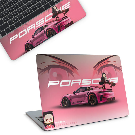 Nezuko Porsche Laptop Skin - laptop skins