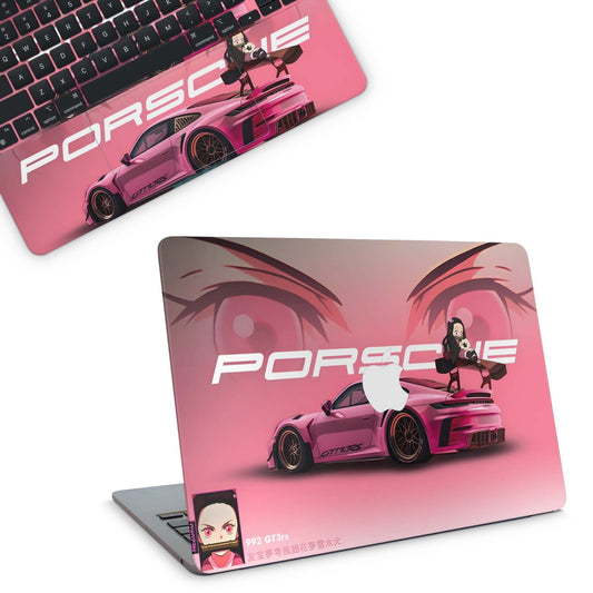 Nezuko Porsche Macbook Skin - laptop skins