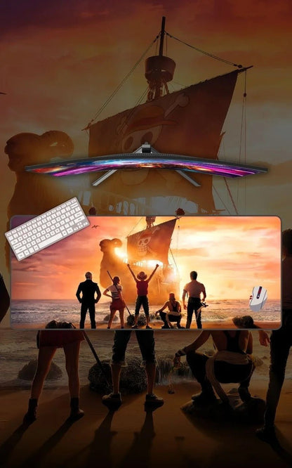 One Piece Netflix Poster | Anime Mousepads | Custom Mousepads | Large Desk Mat/Mousepads | In Pakistan - mousepads