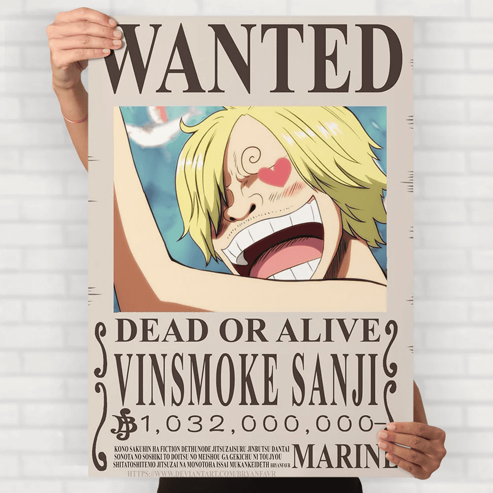 One Piece Sanji Wanted Poster - Posters