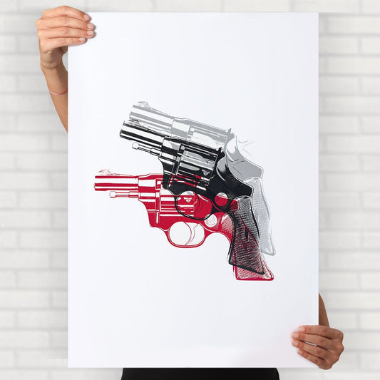 Orange Gun Poster - Posters