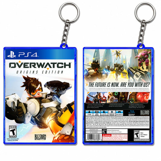 Overwatch keychain mini PS4 game case replica