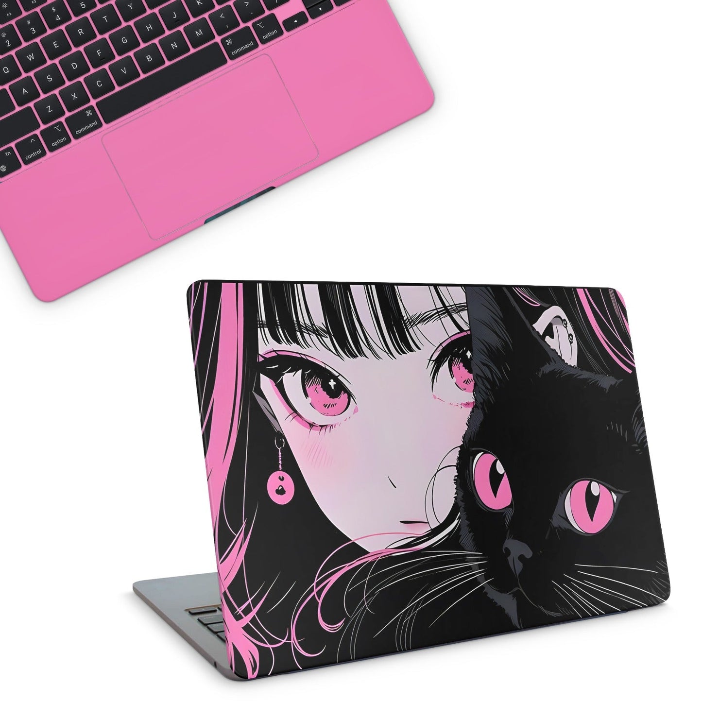 Pink Anime Girl Macbook Skin - macbook skins