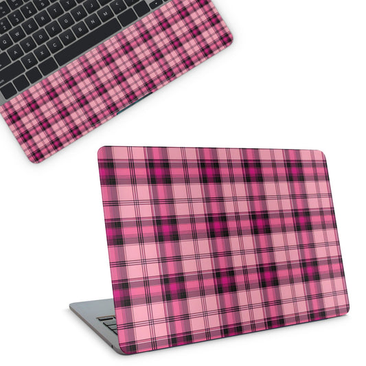 Pink Plaid Laptop Skin - laptop skins