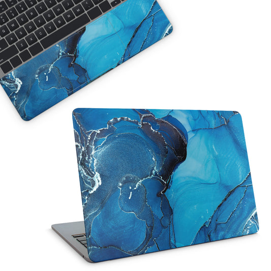 laptop skin sea blue marble texture skin