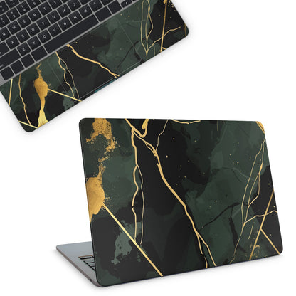 Emerald Marble Textured Laptop Skins
