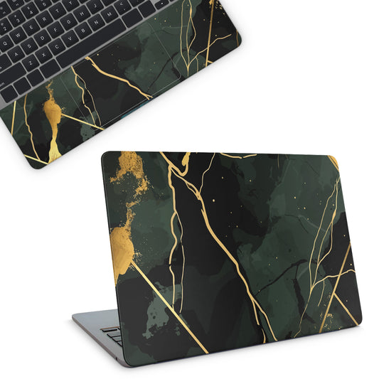 Emerald Marble Textured Laptop Skins