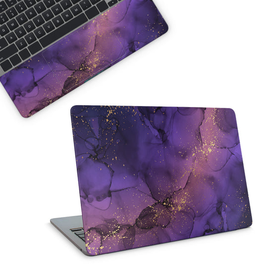 Purple Marble Textured Laptop Skins
