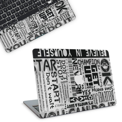macbook skin with motivational text