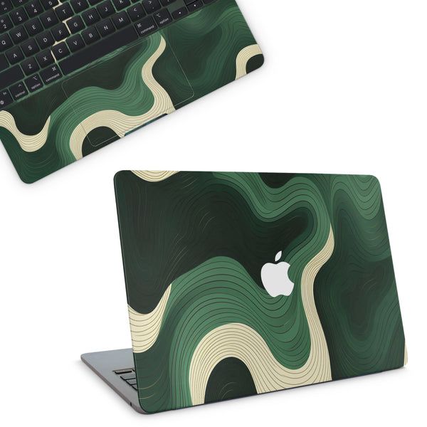 Green Swirl Macbook Skins – Air & Pro (2012–2023) – electroprintz.pk