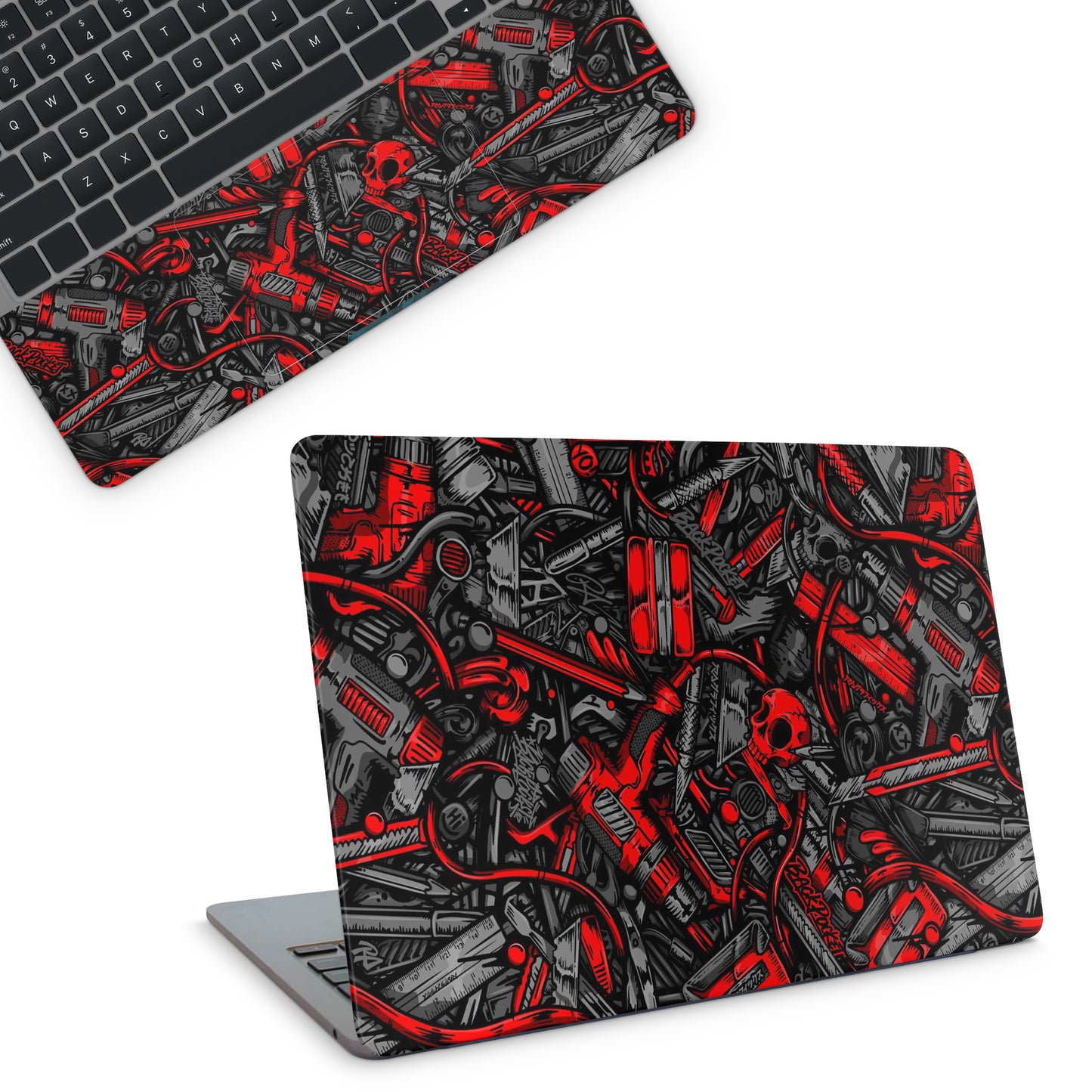 Red Abstract Laptop Skin