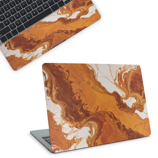 Golden Marble Textured Laptop Skin
