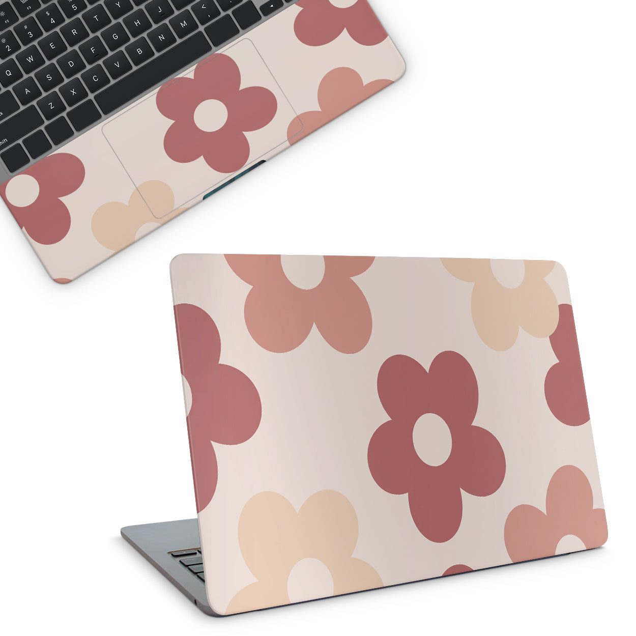 Beige Flower Theme Laptop Skins