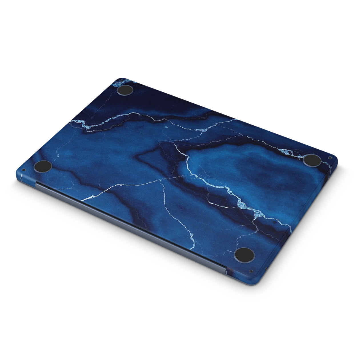 Dark Blue Marble Texture Macbook Skin on bottom