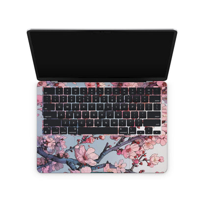 Cherry Blossoms Macbook Skin keyboard area