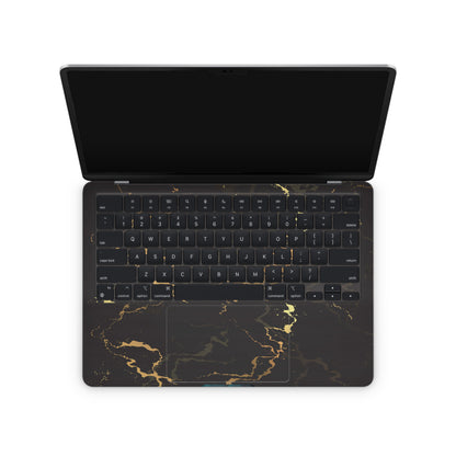Golden Marble Texture Macbook Skins keyboard area