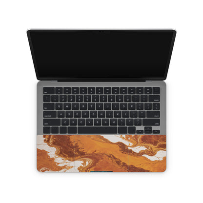 Golden Marble Textured Laptop Skin