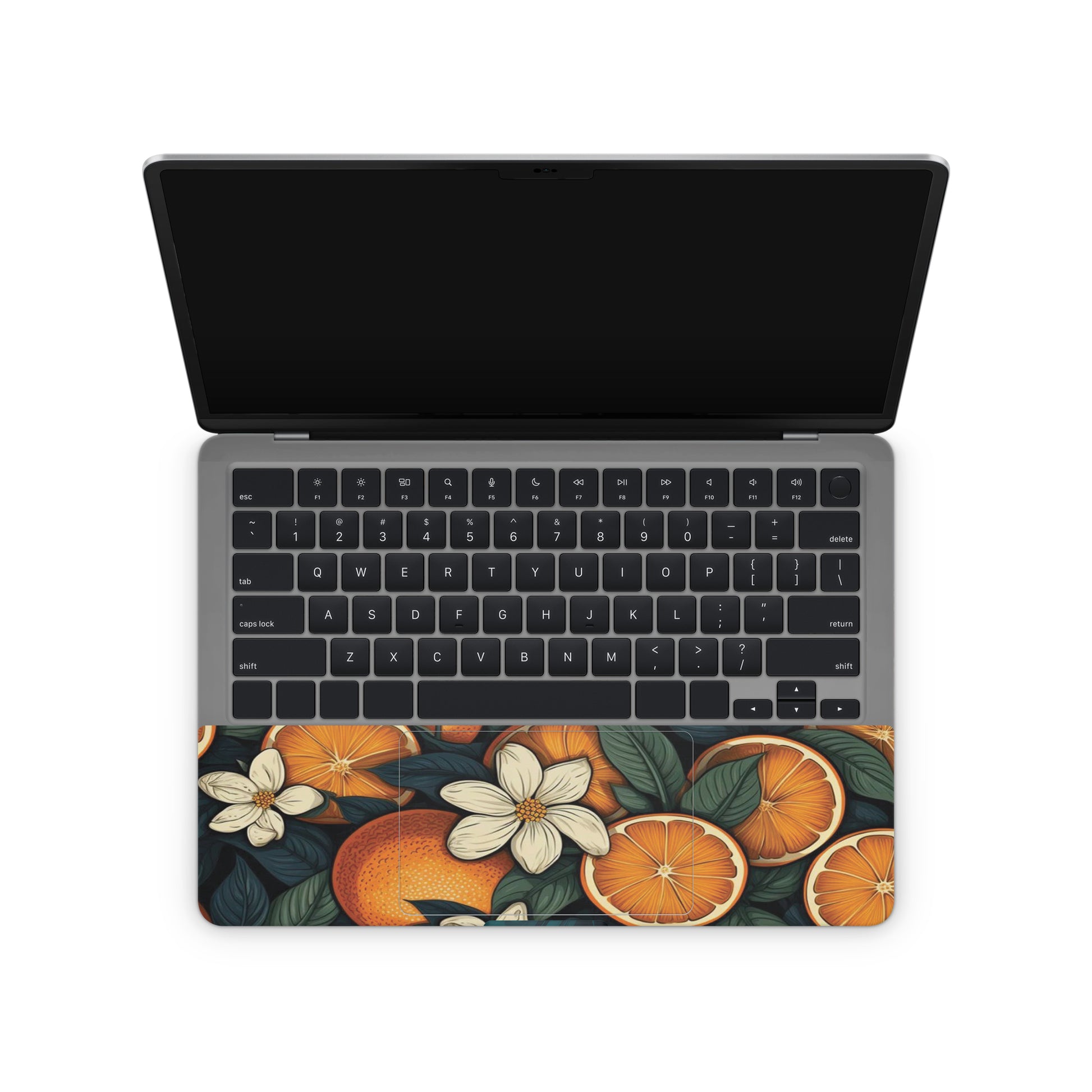 Aesthetic Oranges Theme Laptop Skin on touchpad panel