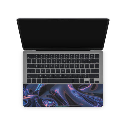 laptop skin with holographic design on touchpad area
