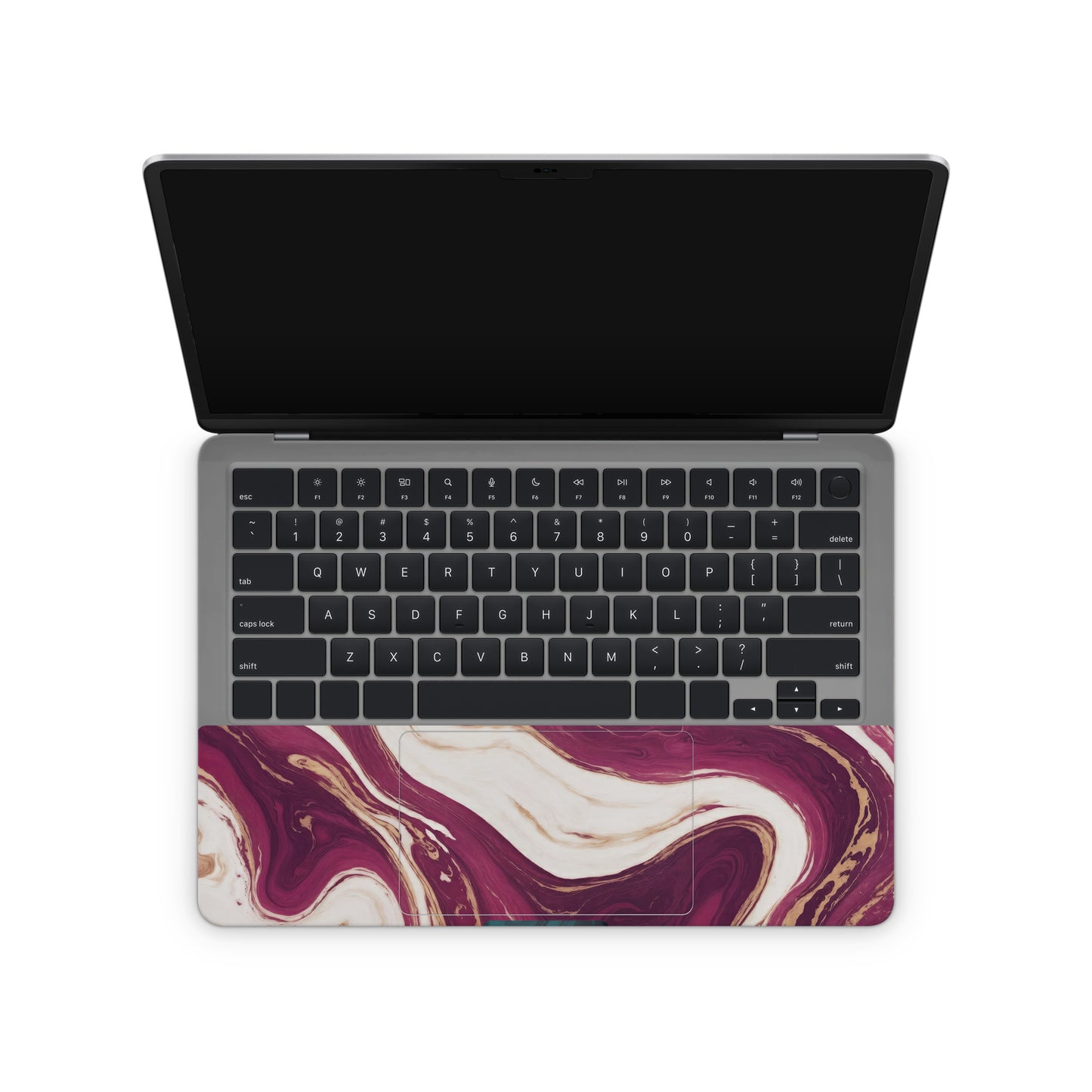 Burgundy Marble Textured Laptop Skin