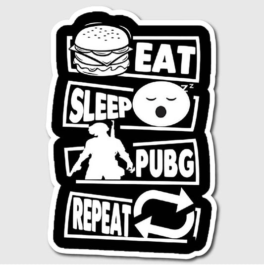Eat, Sleep, Pubg & Repeat Sticker