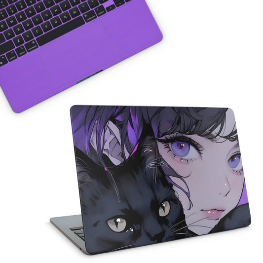 Purple Anime Girl Macbook Skin - macbook skins