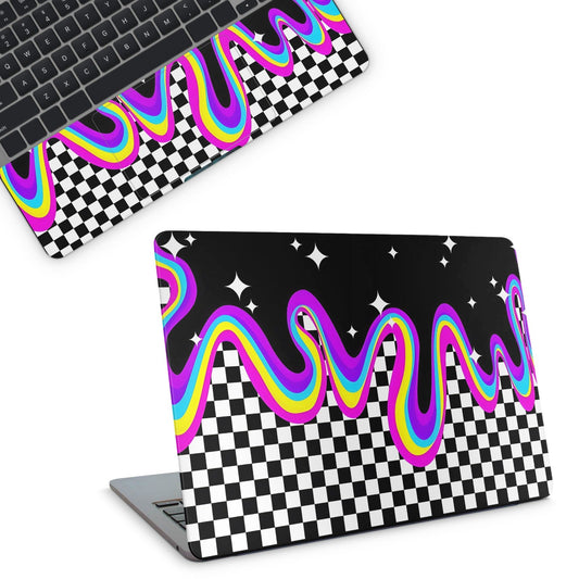 Rainbow Checker Laptop Skin - laptop skins