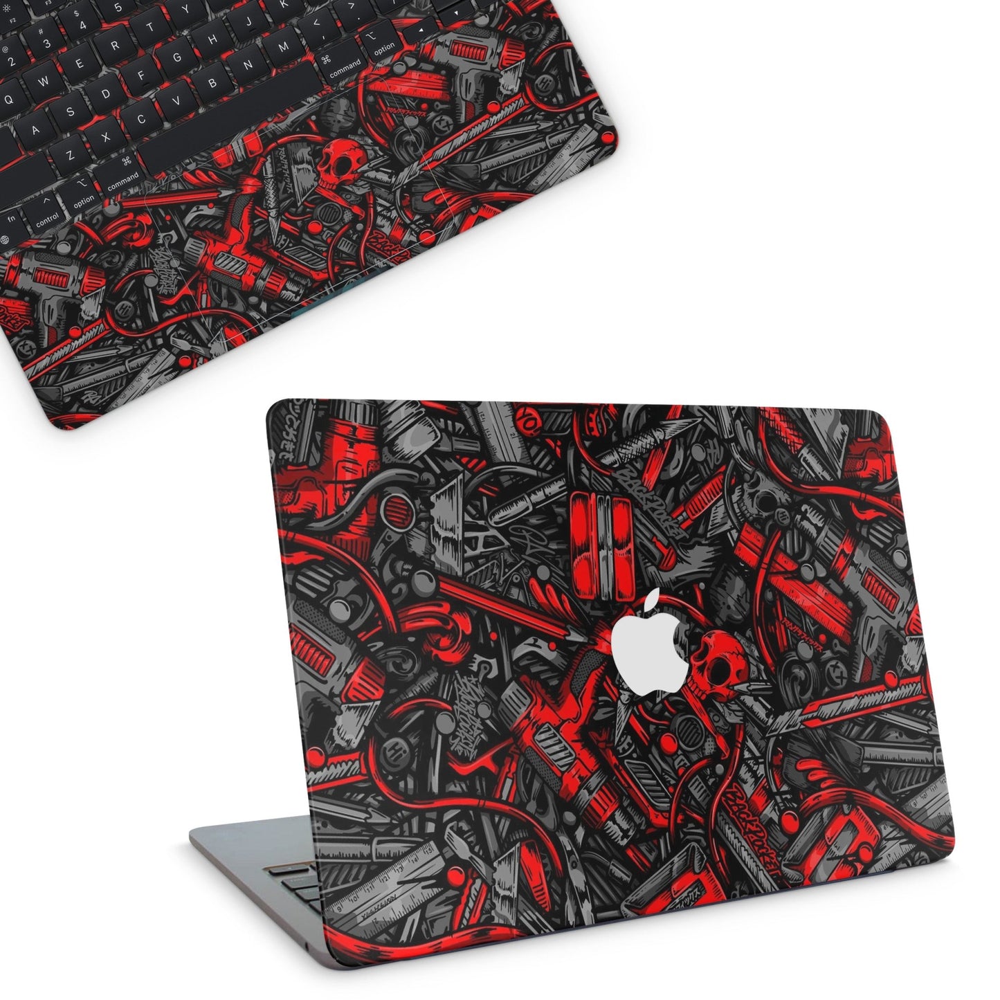 Red Abstract Macbook Skin - macbook skins