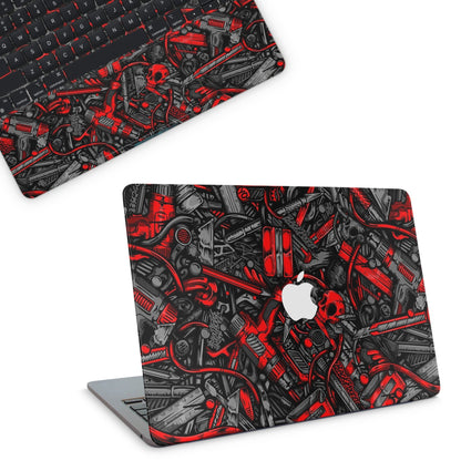Red Abstract Macbook Skin - macbook skins