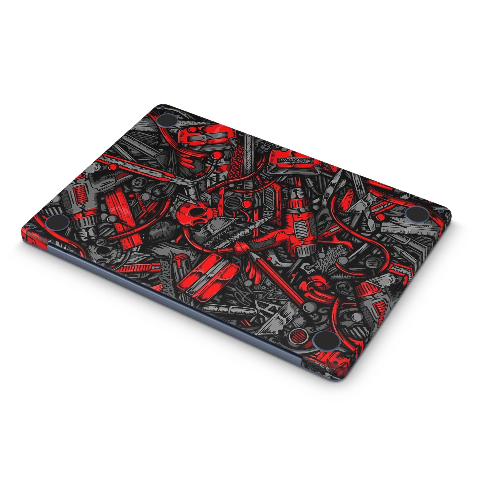 Red Abstract Macbook Skin - macbook skins