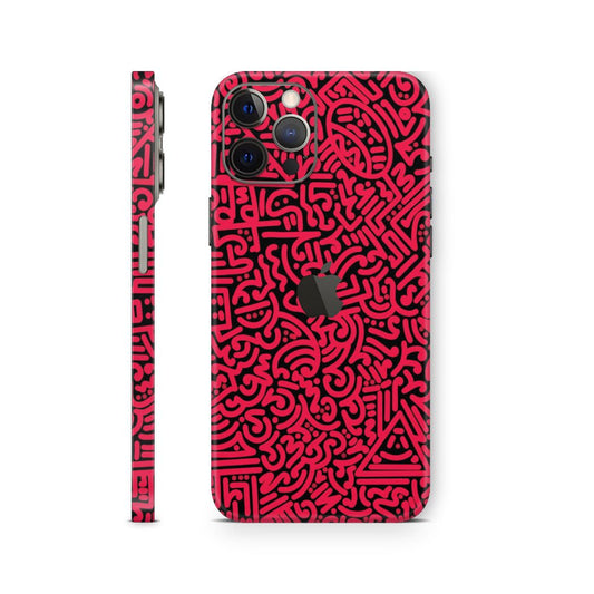 Red Doddles iPhone Skin - phone skin