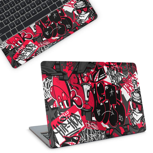 Red Graffiti Laptop Skin - laptop skins