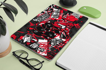 Red Graffiti Macbook Skin - macbook skins