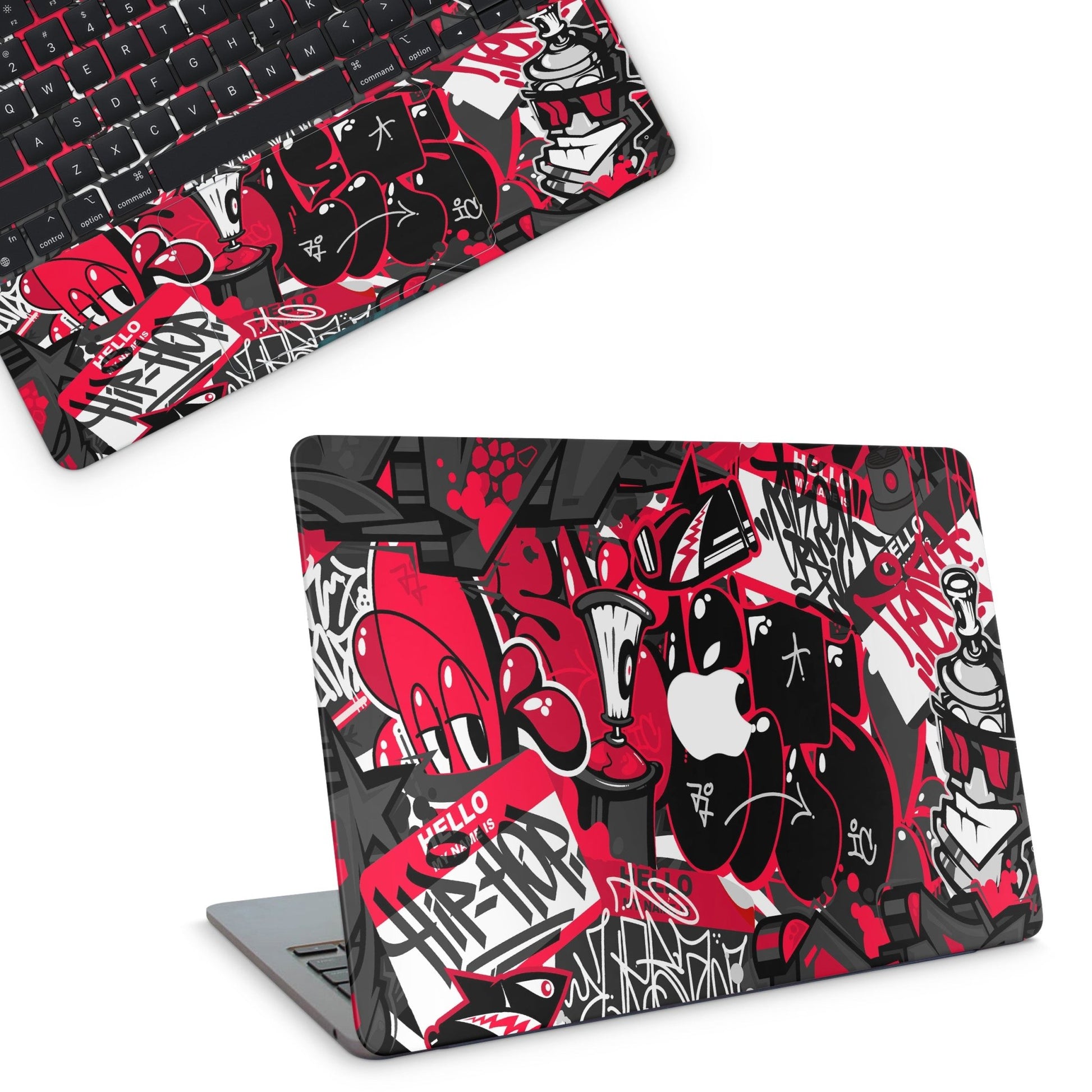 Red Graffiti Macbook Skin - macbook skins