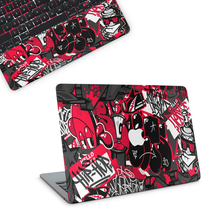 Red Graffiti Macbook Skin - macbook skins