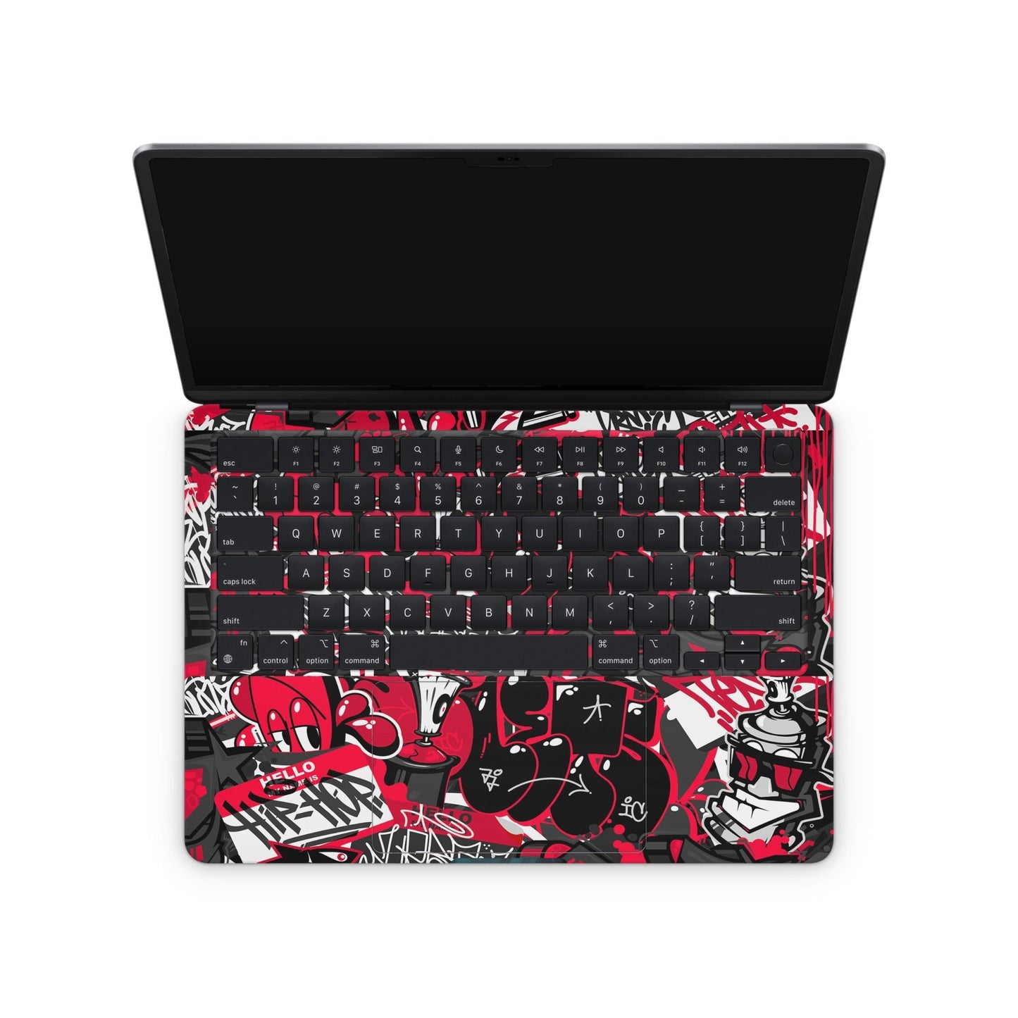 Red Graffiti Macbook Skin - macbook skins