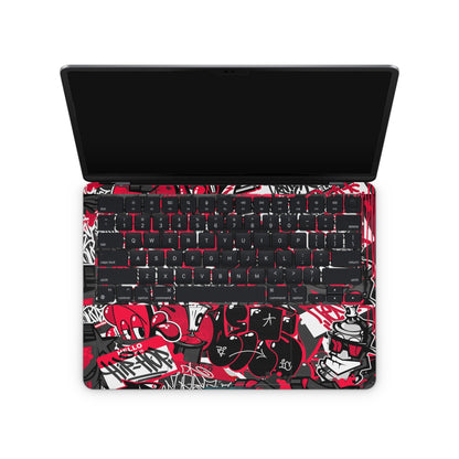 Red Graffiti Macbook Skin - macbook skins