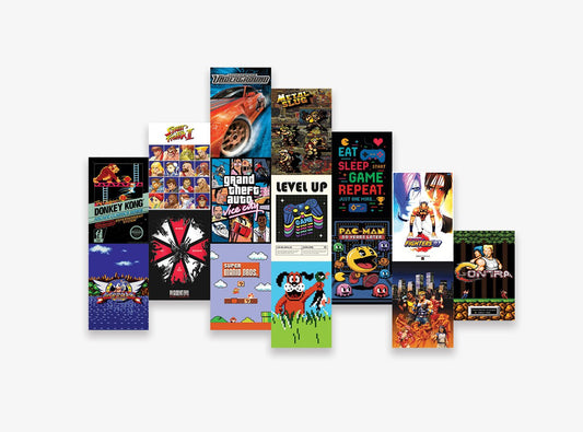 Retro Gaming Posters Set (x15 A5) - Poster set