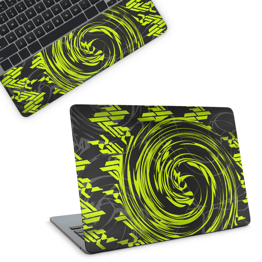 Green Swirl Laptop Skin