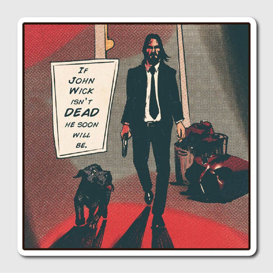 John wick poster sticker