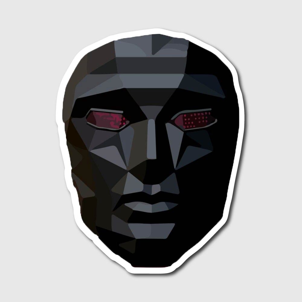 front man mask sticker