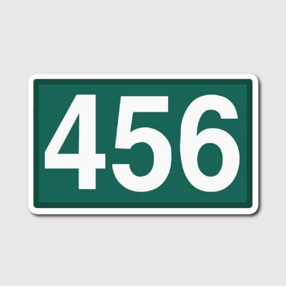 Squid Game Player 456 Tag Sticker - sticker