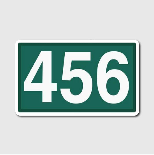 Squid Game Player 456 Tag Sticker - sticker